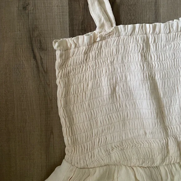 NWOT Cream Smocked, Wide-Leg Jumpsuit - Picture 4 of 8